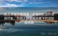 白虎视频免费观看｜反复对比后的使用印象：不同人群使用场景下的适配度观察