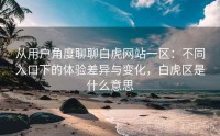 从用户角度聊聊白虎网站一区：不同入口下的体验差异与变化，白虎区是什么意思