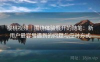樱桃视频｜围绕体验展开的随笔：新用户最容易遇到的问题与应对方式