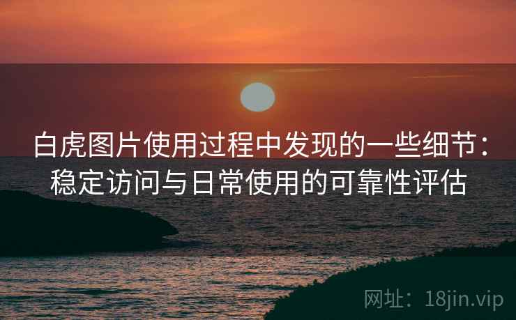 白虎图片使用过程中发现的一些细节:稳定访问与日常使用的可靠性评估 白虎图片使用过程中发现的一些细节:稳定访问与日常使用的可靠性评估